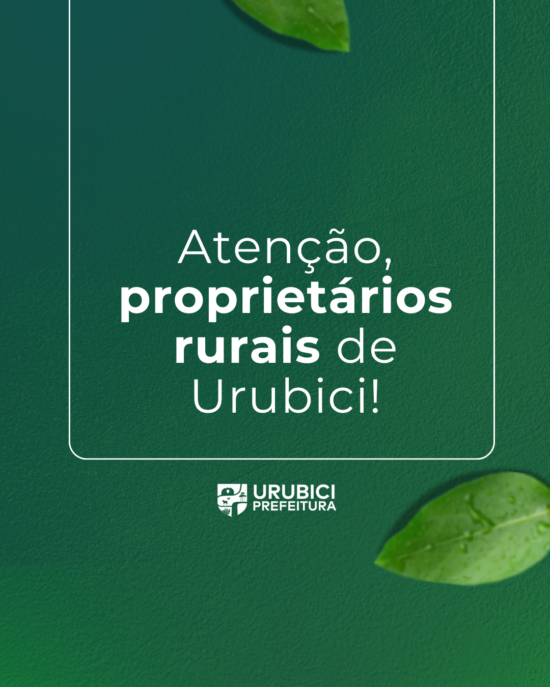 Prefeitura de Urubici | Certificado de Cadastro de Imóvel Rural (CCIR) 2024 já está disponível para emissão