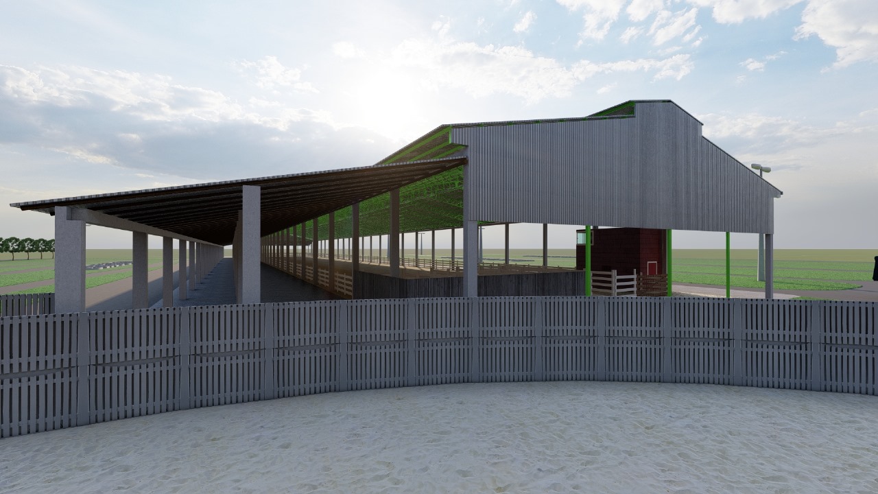 Prefeitura de Urubici | Prefeitura apresenta novo projeto de cobertura da cancha de laço no Parque de Exposição Manoel Prá
